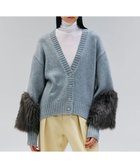 【ベイジ,/BEIGE,】の【洗える】CHESTER / フェイクファーVネックカーディガン Md.Gray|ID: prp329100004678233 ipo3291000000033797713