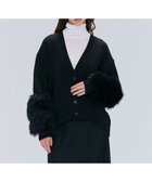 【ベイジ,/BEIGE,】の【洗える】CHESTER / フェイクファーVネックカーディガン Black|ID: prp329100004678233 ipo3291000000033797715