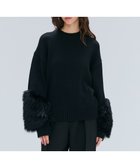 【ベイジ,/BEIGE,】の【洗える・VERY NaVY12月号掲載】CHESTER / フェイクファークルーネックニット Black|ID: prp329100004678236 ipo3291000000035516889