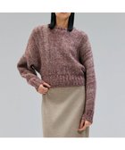 【ベイジ,/BEIGE,】のMARANA / モヘア混ミックスドルマンニット Taupe x Bordeaux|ID: prp329100004678242 ipo3291000000033797762