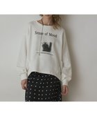 【グレース コンチネンタル/GRACE CONTINENTAL】のCatphoto裏毛トップ ホワイト|ID: prp329100004678256 ipo3291000000033797823