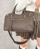 【ウィゴー/WEGO】の2wayスタッズボストン ブラウン|ID: prp329100004678295 ipo3291000000033798015