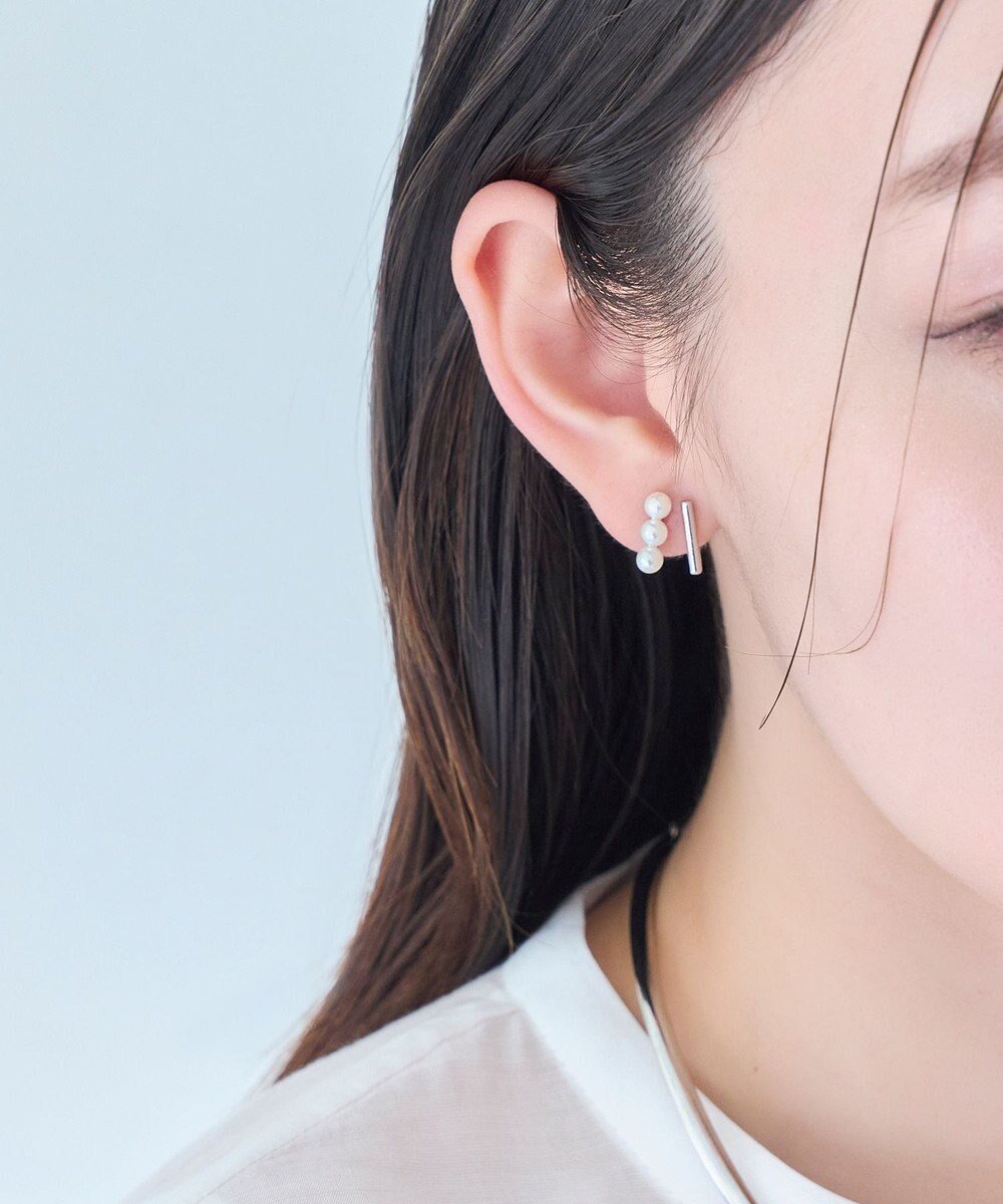 【フィービィー/phoebe】のダブルデコレイトカフイヤリング シルバー 人気、トレンドファッション・服の通販 founy(ファニー) 　ファッション　Fashion　レディースファッション　Fashion for Women　ジュエリー　Jewelry　ファッションリング　Fashion Rings　イヤリング・フープ・ドロップタイプ　Hoop, Drop & Clip Earrings　おすすめ　Recommended / Our Picks　アクセサリー　Fashion Accessories　イヤリング　Earrings　イヤーカフ　Ear Cuffs　シルバー　Silver, Metallic Silver　ストレート　Straight, Straight Cut　パール　Pearl, Pearl Accent　 other-1|ID: prp329100004678447 ipo3291000000033798827