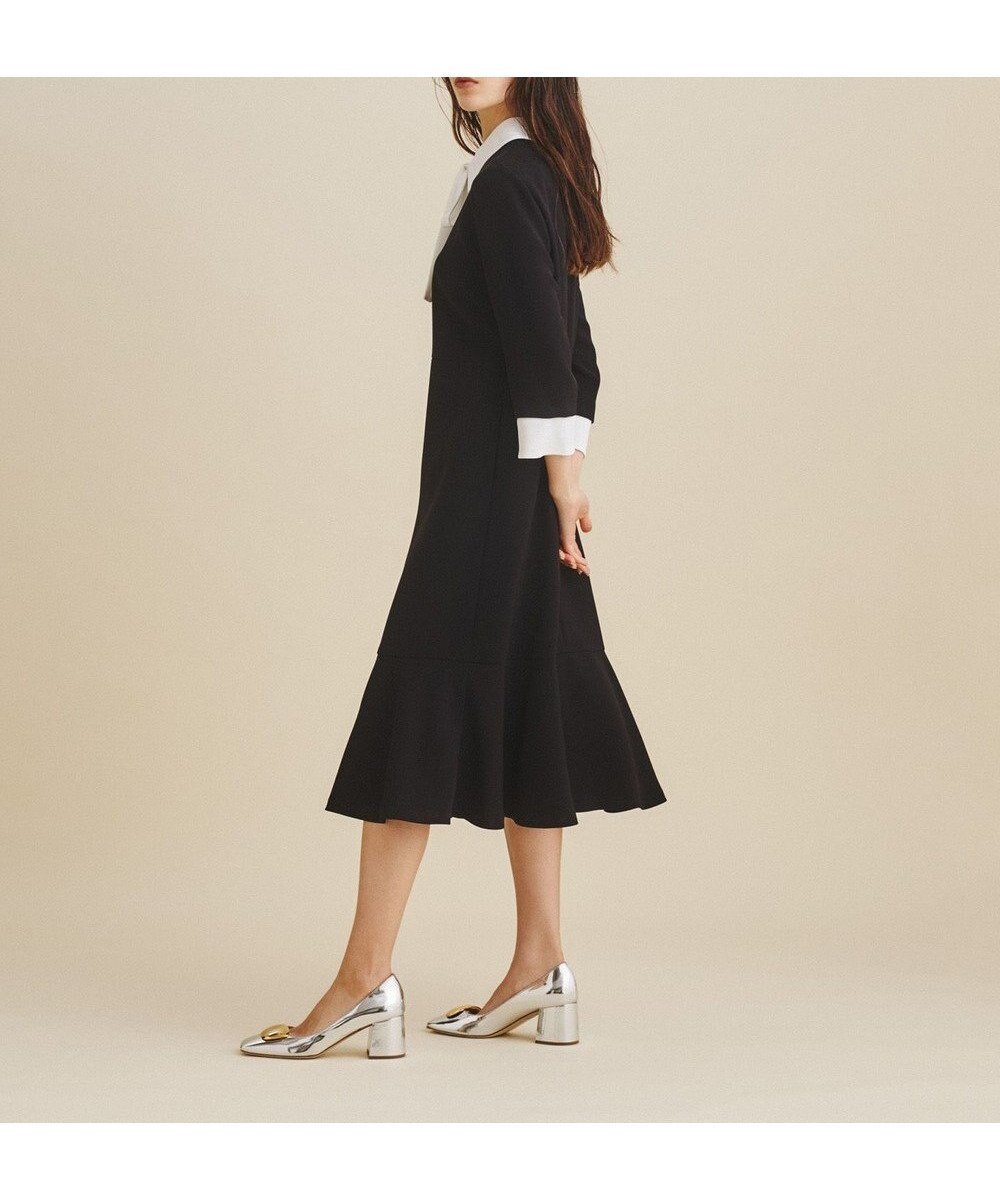 【グレース コンチネンタル/GRACE CONTINENTAL】のダブルクロスドレス インテリア・キッズ・メンズ・レディースファッション・服の通販 founy(ファニー) 　ファッション　Fashion　レディースファッション　Fashion for Women　ワンピース　Dresses　フォーマル・パーティードレス・結婚式用ドレス　Elegant & Casual Dresses　エレガント 上品　Elegant　カフス　Cuff Design　ドレス　Dress, One-Piece　バランス　Balance, Style Balance　フォーマル　Formal, Dressy　フレア　Flare, Flared　A/W・秋冬　Autumn/Winter　バイカラー|ID: prp329100004678464 ipo3291000000033798900