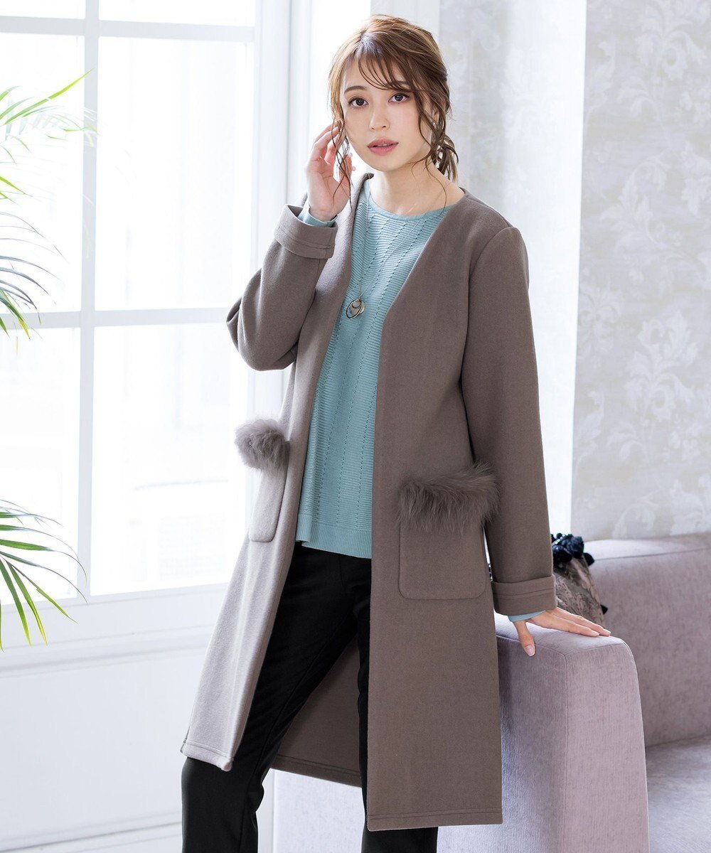 【ティアクラッセ/Tiaclasse】の【2WAY】さらっと羽織れるFOXファーコート インテリア・キッズ・メンズ・レディースファッション・服の通販 founy(ファニー)  ファッション Fashion レディースファッション Fashion for Women アウター Coat / Outerwear Collection コート・ロングコート・ピーコート Long Coats, Peacoats & More レディースジャケット・軽アウター Jackets アクセサリー Fashion Accessories シューズ Shoes, Footwear ジャケット Jacket, Outerwear ポケット Pocket, Pocket Detail 再入荷 Restock / Back in Stock 新作・新入荷 New Arrivals / New In A/W・秋冬 Autumn/Winter モカ|ID: prp329100004678473 ipo3291000000034308811