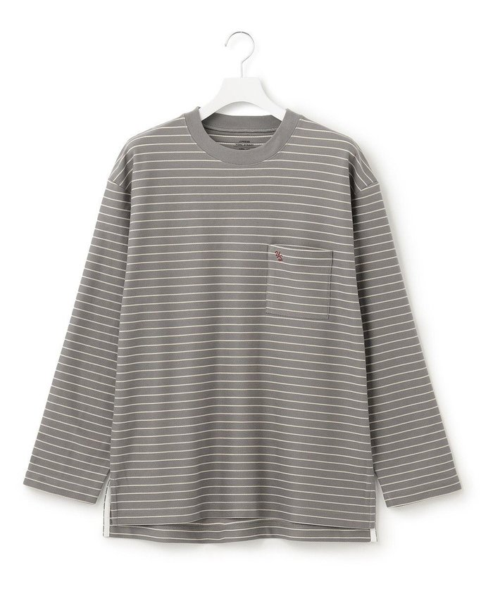 【ジェイプレスヨークストリート/J.PRESS YORK STREET】の【UNISEX】リップルボーダー Tシャツ インテリア・キッズ・メンズ・レディースファッション・服の通販 founy(ファニー) https://founy.com/ ファッション Fashion レディースファッション Fashion for Women トップス・カットソー Cut & Sew Tops シャツ・ブラウス・オフィスカジュアル Elegant Blouses & Button-Ups ロングTシャツ・Tシャツ Longline T-Shirts & Tees カットソー・ベーシックTシャツ Cut-and-Sewn Tops / Stretch Tees & Basics ユニセックス Unisex, Genderless インナー Innerwear カットソー Cut and Sewn Top ジャケット Jacket, Outerwear ツイル Twist, Twisted Detail ブルゾン Blouson, Bomber Jacket ボーダー Border, Stripe ポケット Pocket, Pocket Detail ワンポイント One Point, Statement Accent A/W・秋冬 Autumn/Winter |ID: prp329100004678479 ipo3291000000033798981