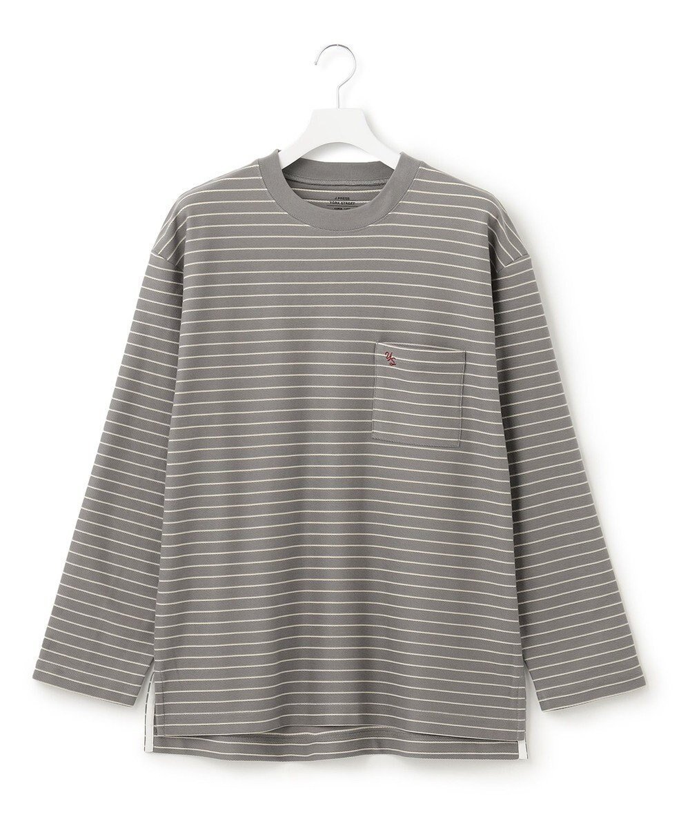【ジェイプレスヨークストリート/J.PRESS YORK STREET】の【UNISEX】リップルボーダー Tシャツ 人気、トレンドファッション・服の通販 founy(ファニー) 　ファッション　Fashion　レディースファッション　Fashion for Women　トップス・カットソー　Cut & Sew Tops　シャツ・ブラウス・オフィスカジュアル　Elegant Blouses & Button-Ups　ロングTシャツ・Tシャツ　Longline T-Shirts & Tees　カットソー・ベーシックTシャツ　Cut-and-Sewn Tops / Stretch Tees & Basics　ユニセックス　Unisex, Genderless　インナー　Innerwear　カットソー　Cut and Sewn Top　ジャケット　Jacket, Outerwear　ツイル　Twist, Twisted Detail　ブルゾン　Blouson, Bomber Jacket　ボーダー　Border, Stripe　ポケット　Pocket, Pocket Detail　ワンポイント　One Point, Statement Accent　A/W・秋冬　Autumn/Winter　 other-1|ID: prp329100004678479 ipo3291000000033798981