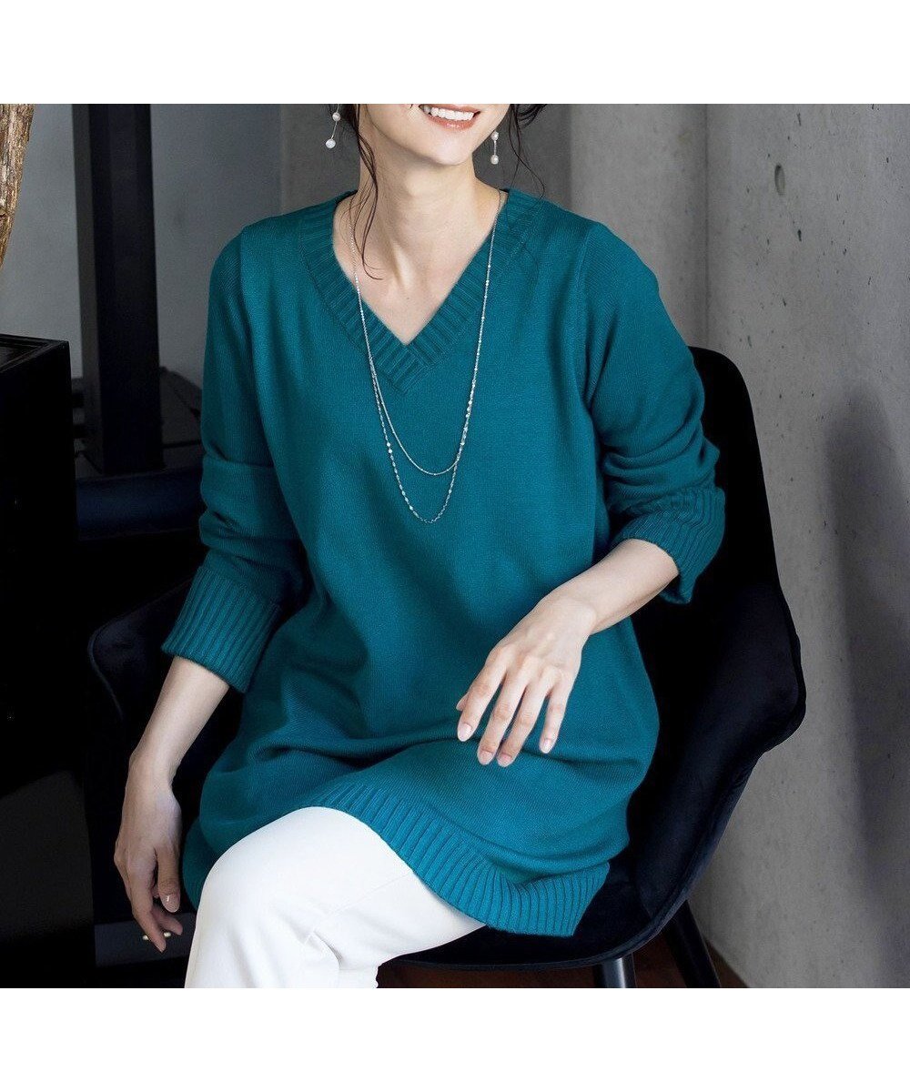 【ティアクラッセ/Tiaclasse】の【洗える】Vネックリブニットチュニック インテリア・キッズ・メンズ・レディースファッション・服の通販 founy(ファニー) ファッション Fashion レディースファッション Fashion for Women トップス・カットソー Cut & Sew Tops ニット Knit Tops & Sweaters Vネックトップス V-Neck Tops / V-Cut Neckline Shirts ウォッシャブル Machine Washable 春 Spring 洗える Machine Washable 秋 Autumn セーター Sweater, Knitwear チュニック Tunic, Long Top 長袖 Long Sleeve, Full Sleeve ポケット Pocket, Pocket Detail ロング Long, Long-Length 冬 Winter / This Winter A/W・秋冬 Autumn/Winter 再入荷 Restock / Back in Stock 新作・新入荷 New Arrivals / New In ターコイズ|ID: prp329100004678486 ipo3291000000033799018