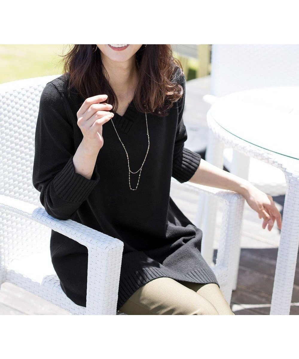 【ティアクラッセ/Tiaclasse】の【洗える】Vネックリブニットチュニック インテリア・キッズ・メンズ・レディースファッション・服の通販 founy(ファニー) ファッション Fashion レディースファッション Fashion for Women トップス・カットソー Cut & Sew Tops ニット Knit Tops & Sweaters Vネックトップス V-Neck Tops / V-Cut Neckline Shirts ウォッシャブル Machine Washable 春 Spring 洗える Machine Washable 秋 Autumn セーター Sweater, Knitwear チュニック Tunic, Long Top 長袖 Long Sleeve, Full Sleeve ポケット Pocket, Pocket Detail ロング Long, Long-Length 冬 Winter / This Winter A/W・秋冬 Autumn/Winter 再入荷 Restock / Back in Stock 新作・新入荷 New Arrivals / New In ブラック|ID: prp329100004678486 ipo3291000000033799022