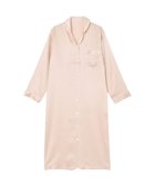 【ワコール 睡眠科学/wacoal suimin】の【パジャマ】 長袖・ワンピース シルクサテン 吸放湿性 睡眠科学/ワコール YNX584 ピンク|ID: prp329100004678518 ipo3291000000034221170