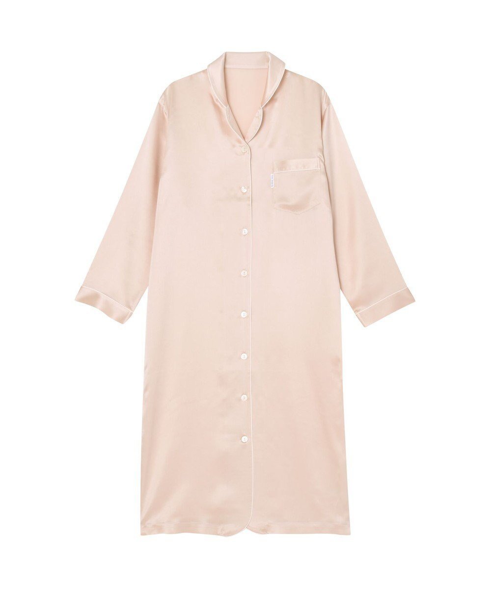 【ワコール 睡眠科学/wacoal suimin】の【パジャマ】 長袖・ワンピース シルクサテン 吸放湿性 睡眠科学/ワコール YNX584 インテリア・キッズ・メンズ・レディースファッション・服の通販 founy(ファニー) ファッション Fashion レディースファッション Fashion for Women ワンピース Dresses サテン Satin, Glossy Fabric シルク Silk, 100% Silk 長袖 Long Sleeve, Full Sleeve パジャマ Pajamas, Sleepwear パターン Pattern, Design Print メンズ Men's, Menswear ロング Long, Long-Length ピンク|ID: prp329100004678518 ipo3291000000034221170