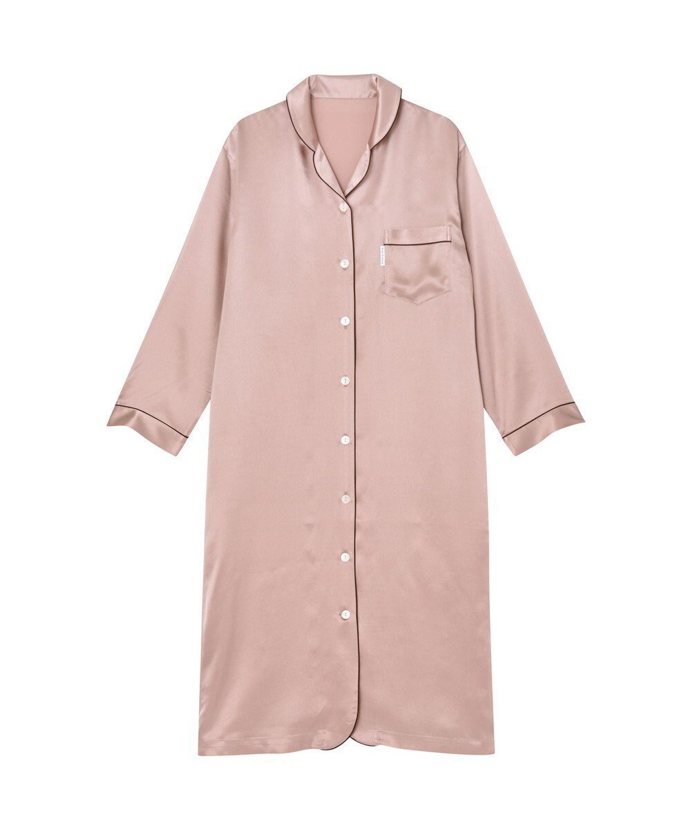 【ワコール 睡眠科学/wacoal suimin】の【パジャマ】 長袖・ワンピース シルクサテン 吸放湿性 睡眠科学/ワコール YNX584 インテリア・キッズ・メンズ・レディースファッション・服の通販 founy(ファニー) ファッション Fashion レディースファッション Fashion for Women ワンピース Dresses サテン Satin, Glossy Fabric シルク Silk, 100% Silk 長袖 Long Sleeve, Full Sleeve パジャマ Pajamas, Sleepwear パターン Pattern, Design Print メンズ Men's, Menswear ロング Long, Long-Length ロマンピンク|ID: prp329100004678518 ipo3291000000034221171