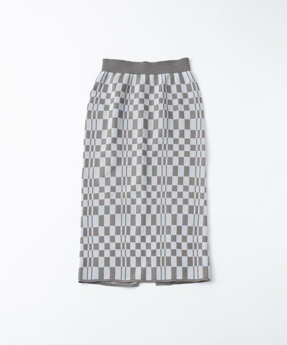 【トリコテ/Tricote】のCHECKERED PATTERN SKIRT / チェッカード パターン スカート インテリア・キッズ・メンズ・レディースファッション・服の通販 founy(ファニー) 　ファッション　Fashion　レディースファッション　Fashion for Women　スカート　Skirts　アクセサリー　Fashion Accessories　スリット　Slit, Slit Detail　タンブラー　Tumbler, Travel Mug　パターン　Pattern, Design Print　A/W・秋冬　Autumn/Winter　S/S・春夏　SS, Spring/Summer, Warm Season　おすすめ　Recommended / Our Picks　夏　Summer　94L.GRAY|ID: prp329100004678528 ipo3291000000033799227