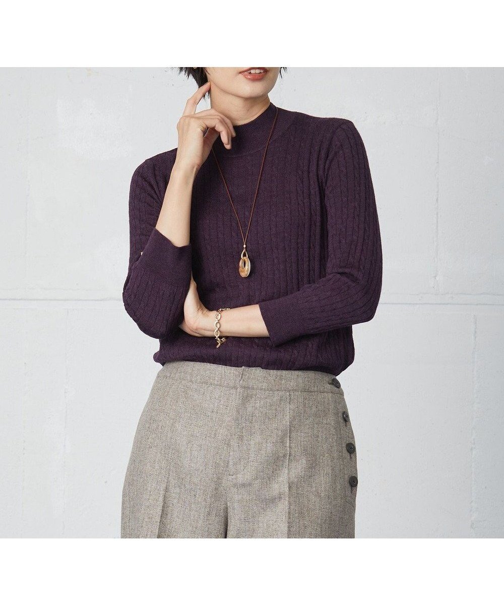 【ジェイ プレス/J.PRESS】の【洗える】KNIT BASIC ハイネック ニット インテリア・キッズ・メンズ・レディースファッション・服の通販 founy(ファニー) 　ファッション　Fashion　レディースファッション　Fashion for Women　トップス・カットソー　Cut & Sew Tops　ニット　Knit Tops & Sweaters　アンサンブル　Ensemble Set　カーディガン　Cardigan, Knitwear　ジャケット　Jacket, Outerwear　セーター　Sweater, Knitwear　トレンド　Trend, Trending Now　ハイネック　High Neck, Mock Neck　定番　Standard, Basic Item　洗える　Machine Washable　A/W・秋冬　Autumn/Winter　パープル系|ID: prp329100004678590 ipo3291000000033799493