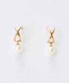 【フィービィー/phoebe】の【K10】クロッシングパールピアス ゴールド|ID: prp329100004678647 ipo3291000000033799695