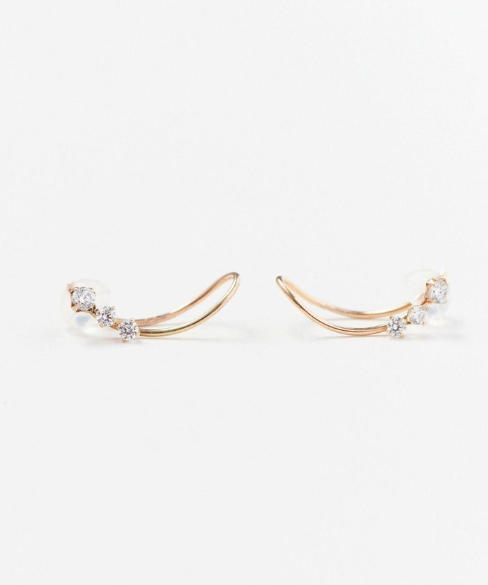 【フィービィー/phoebe】の【K10】ラインビジューピアス イヤリング インテリア・キッズ・メンズ・レディースファッション・服の通販 founy(ファニー) https://founy.com/ ファッション Fashion レディースファッション Fashion for Women ジュエリー Jewelry ファッションリング Fashion Rings イヤリング・フープ・ドロップタイプ Hoop, Drop & Clip Earrings アクセサリー Fashion Accessories イヤリング Earrings ジュエリー Jewelry, Accessories ジュエル Jewel, Gemstone ボックス Boxy, Box Shape |ID: prp329100004678653 ipo3291000000034887549