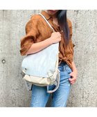 【アンビリオン/UNBILLION】のperche / 牛革かぶせキャンバスリュックサック シルバー|ID: prp329100004678670 ipo3291000000034257032