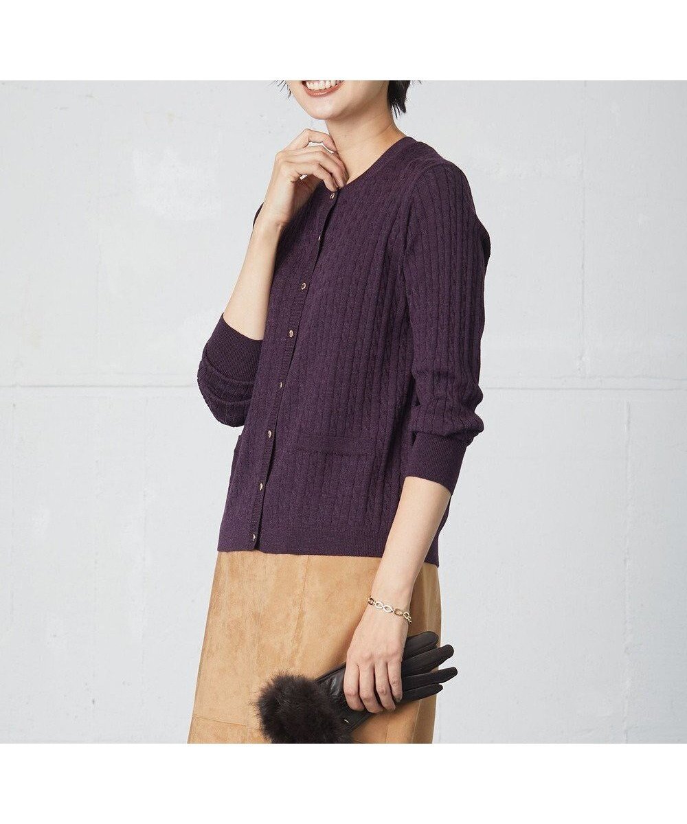 【ジェイ プレス/J.PRESS】の【洗える】KNIT BASIC ミドル カーディガン インテリア・キッズ・メンズ・レディースファッション・服の通販 founy(ファニー) 　ファッション　Fashion　レディースファッション　Fashion for Women　トップス・カットソー　Cut & Sew Tops　ニット　Knit Tops & Sweaters　カーディガン・羽織り　Layered Style Cardigans　おすすめ　Recommended / Our Picks　カーディガン　Cardigan, Knitwear　クラシカル　Classical, Vintage-Inspired　ハイネック　High Neck, Mock Neck　ミドル　Middle Length, Mid Height　洗える　Machine Washable　A/W・秋冬　Autumn/Winter　パープル系|ID: prp329100004678694 ipo3291000000034257083