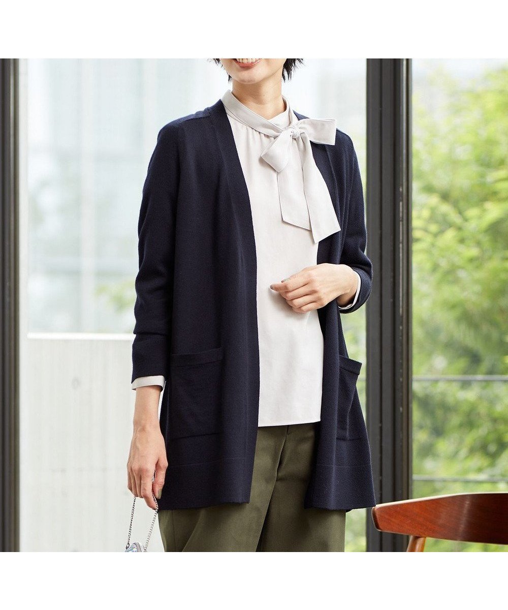 【ジェイ プレス/J.PRESS】の【洗える】KNIT BASIC ロング カーディガン 人気、トレンドファッション・服の通販 founy(ファニー) 　ファッション　Fashion　レディースファッション　Fashion for Women　トップス・カットソー　Cut & Sew Tops　ニット　Knit Tops & Sweaters　カーディガン・羽織り　Layered Style Cardigans　カーディガン　Cardigan, Knitwear　シンプル　Simple, Minimal　ミドル　Middle Length, Mid Height　ロング　Long, Long-Length　洗える　Machine Washable　A/W・秋冬　Autumn/Winter　 other-1|ID: prp329100004678699 ipo3291000000033799981