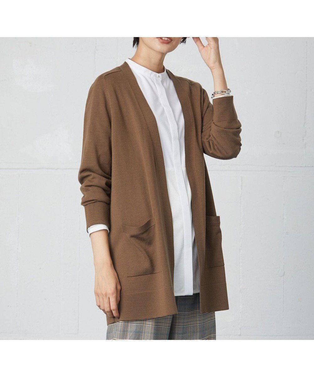 【ジェイ プレス/J.PRESS】の【洗える】KNIT BASIC ロング カーディガン インテリア・キッズ・メンズ・レディースファッション・服の通販 founy(ファニー) 　ファッション　Fashion　レディースファッション　Fashion for Women　トップス・カットソー　Cut & Sew Tops　ニット　Knit Tops & Sweaters　カーディガン・羽織り　Layered Style Cardigans　カーディガン　Cardigan, Knitwear　シンプル　Simple, Minimal　ミドル　Middle Length, Mid Height　ロング　Long, Long-Length　洗える　Machine Washable　A/W・秋冬　Autumn/Winter　キャメル系|ID: prp329100004678699 ipo3291000000033799987