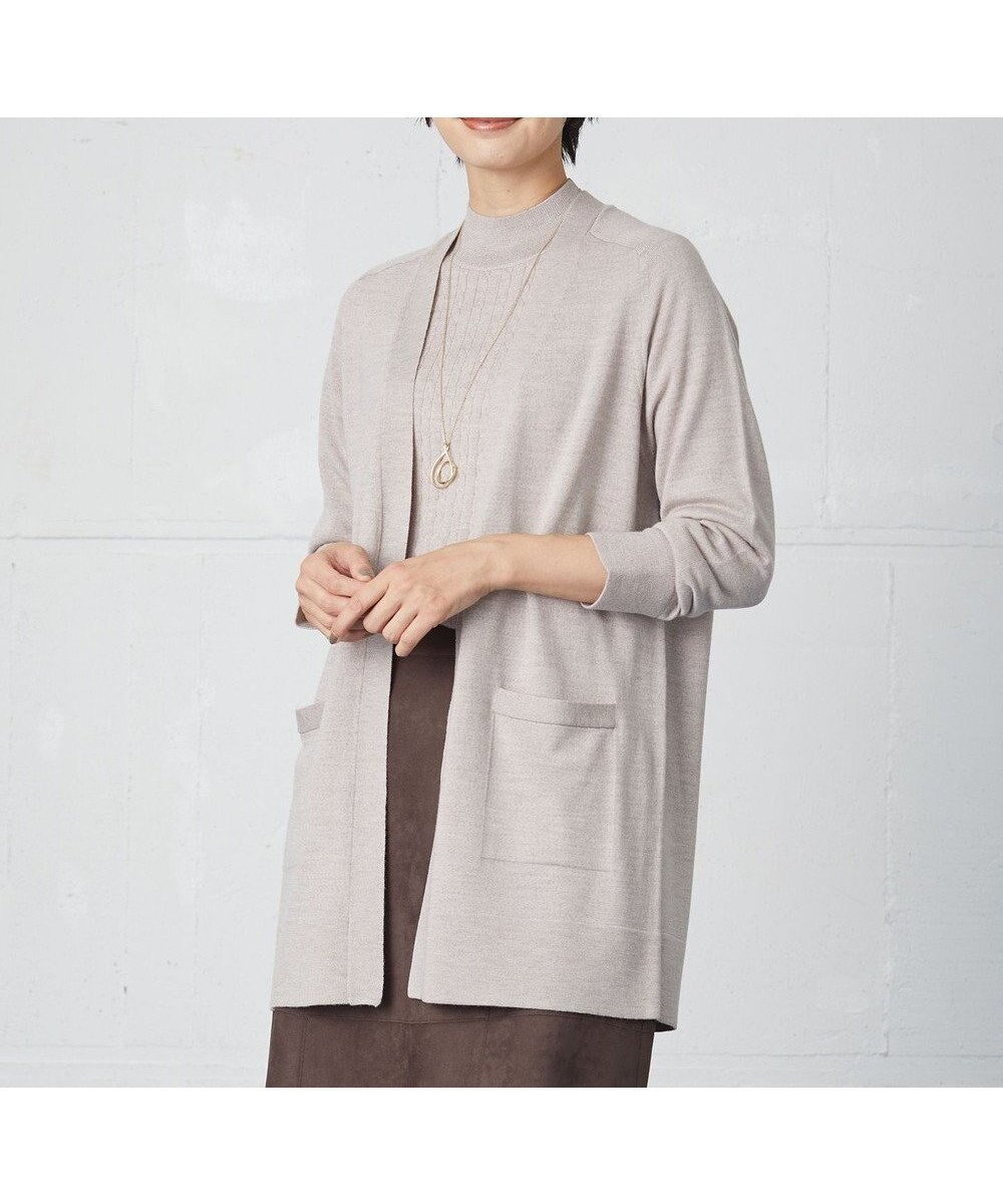 【ジェイ プレス/J.PRESS】の【洗える】KNIT BASIC ロング カーディガン インテリア・キッズ・メンズ・レディースファッション・服の通販 founy(ファニー) 　ファッション　Fashion　レディースファッション　Fashion for Women　トップス・カットソー　Cut & Sew Tops　ニット　Knit Tops & Sweaters　カーディガン・羽織り　Layered Style Cardigans　カーディガン　Cardigan, Knitwear　シンプル　Simple, Minimal　ミドル　Middle Length, Mid Height　ロング　Long, Long-Length　洗える　Machine Washable　A/W・秋冬　Autumn/Winter　ベージュ系|ID: prp329100004678699 ipo3291000000034257089