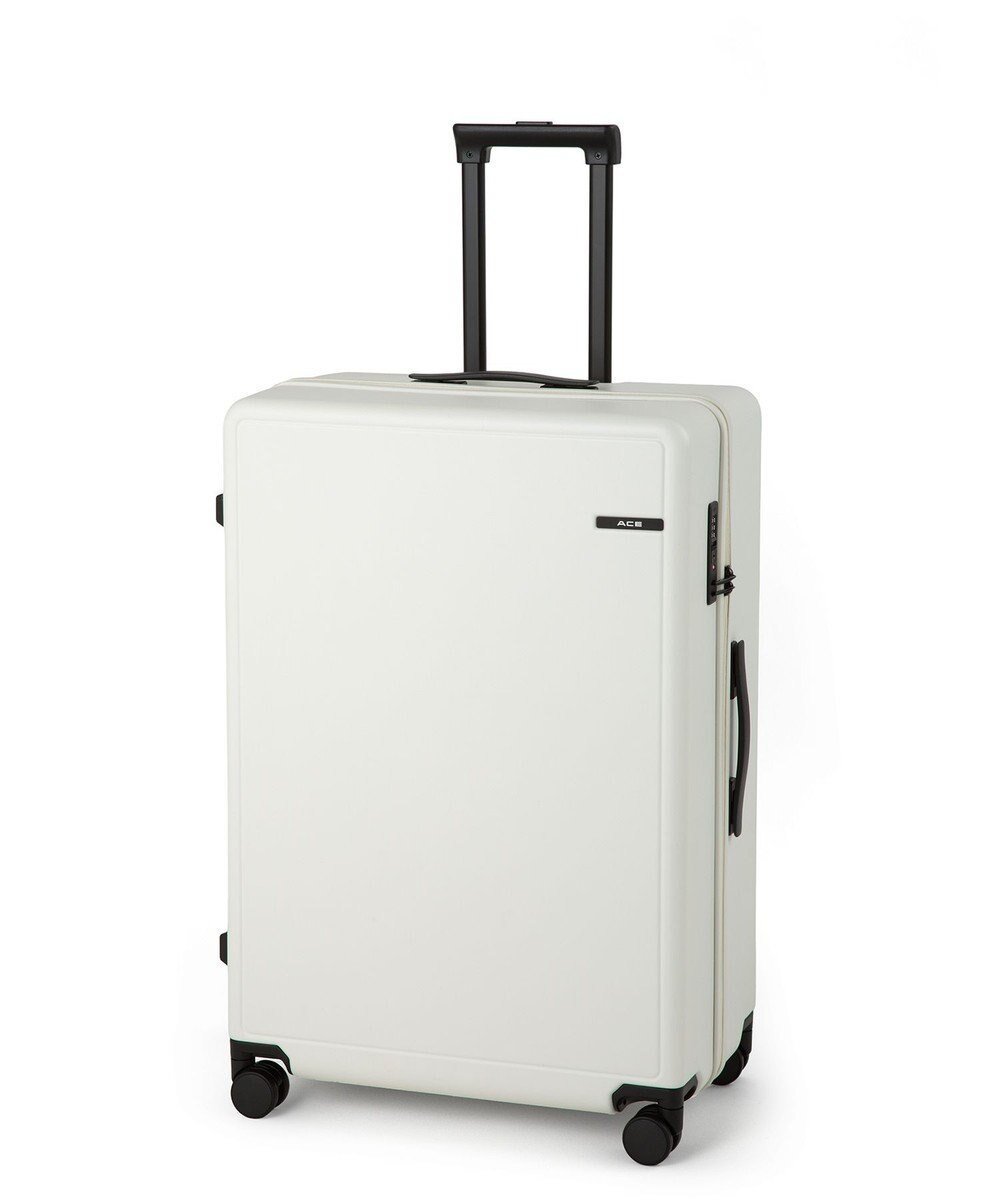 【エースバッグズアンドラゲッジ/ACE BAGS & LUGGAGE】のACE ベベル スーツケース 92L 7~10泊 ドリンクホルダー付き 05683 エース インテリア・キッズ・メンズ・レディースファッション・服の通販 founy(ファニー) 　ファッション　Fashion　レディースファッション　Fashion for Women　スーツ　Business Suits & Workwear　スクエア　Square, Square Shape　ブライト　Bright, Shiny　ポケット　Pocket, Pocket Detail　ポーチ　Pouch, Small Case　日傘　Parasol, UV Umbrella　メッシュ　Mesh, Net Fabric　リュック　Backpack, Rucksack　再入荷　Restock / Back in Stock　旅行　Travel　スーツケース キャリーケース　Suitcase / Carry Case　ホワイト|ID: prp329100004678936 ipo3291000000033801397
