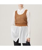 【アイシービー/iCB】の【洗える】 シャインポリエステルクロッシェ ニットベスト ラセットブラウン系|ID: prp329100004678941 ipo3291000000033801415