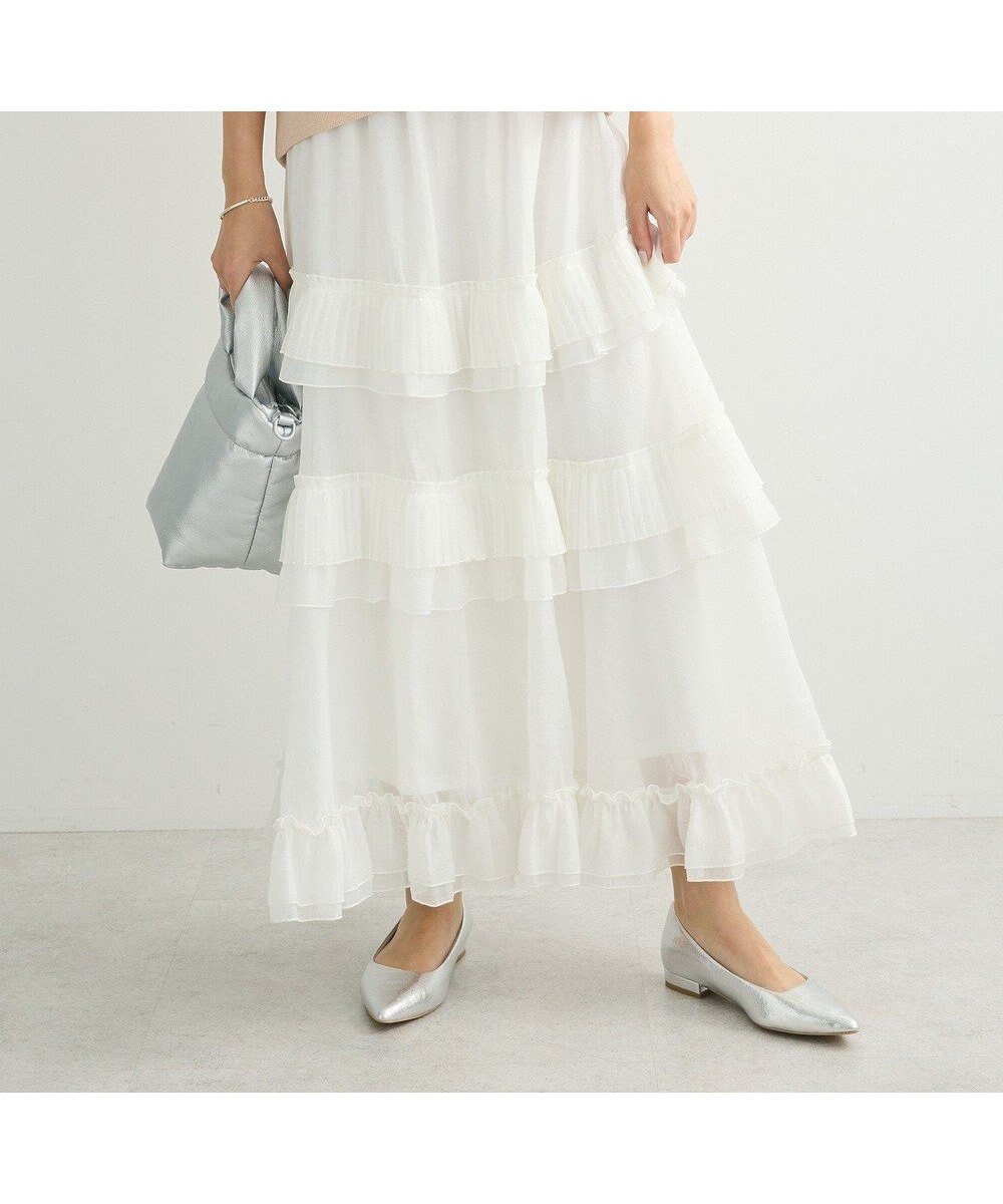 【グリーンパークス/Green Parks】の・ELENCARE DUE プリーツフリルシアースカート 人気、トレンドファッション・服の通販 founy(ファニー) 　ファッション　Fashion　レディースファッション　Fashion for Women　スカート　Skirts　シアー　Sheer, See-Through　プリーツ　Pleats, Pleated　ポケット　Pocket, Pocket Detail　夏　Summer　春　Spring　S/S・春夏　SS, Spring/Summer, Warm Season　 other-1|ID: prp329100004678944 ipo3291000000033801425