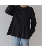 【アメリカンホリック/AMERICAN HOLIC】の袖ボリュームペプラムスウェット Black|ID: prp329100004678950 ipo3291000000033801466