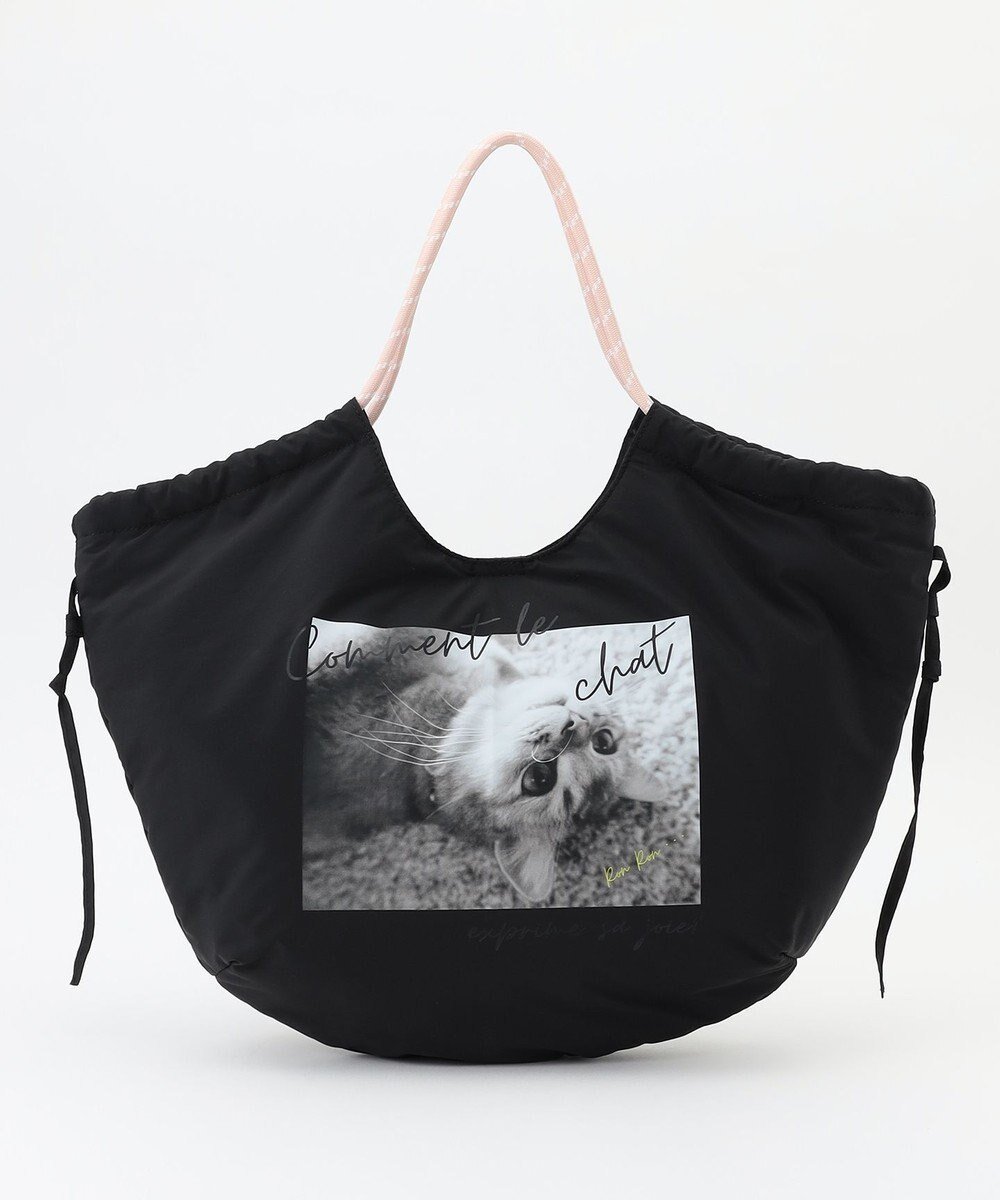 【エニィ スィス/any SiS】の【貴島明日香さんコラボ】キャットラウンド トートバッグ インテリア・キッズ・メンズ・レディースファッション・服の通販 founy(ファニー) ファッション Fashion レディースファッション Fashion for Women バッグ Bags コラボ Collaboration, Collab ショルダー Shoulder, Shoulder Strap チュール Tulip, Tulip Motif プリント Print, Printed Pattern ポーチ Pouch, Small Case マグネット Magnet, Magnetic Closure 新作・新入荷 New Arrivals / New In 猫 Cat, Kitty ブラック|ID: prp329100004678961 ipo3291000000034296175