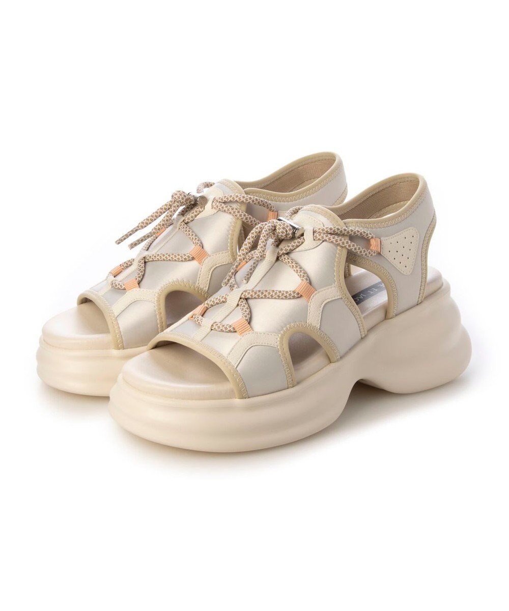 【モード エ ジャコモ/MODE ET JACOMO】のMODE ET JACOMO ボリュームソールスポーツサンダル 人気、トレンドファッション・服の通販 founy(ファニー) 　ファッション　Fashion　レディースファッション　Fashion for Women　スポーツウェア　Functional & Stylish Sportswear　サンダル&ミュール　Sandals & Mules　クール　Cool, Chic　サテン　Satin, Glossy Fabric　サンダル　Sandals, Summer Shoes　シューズ　Shoes, Footwear　ストレッチ　Stretch, Stretchy Fabric　スポーティ　Sporty, Casual Athletic　レース　Lace, Lace Fabric　夏　Summer　春　Spring　S/S・春夏　SS, Spring/Summer, Warm Season　 other-1|ID: prp329100004678987 ipo3291000000034595110