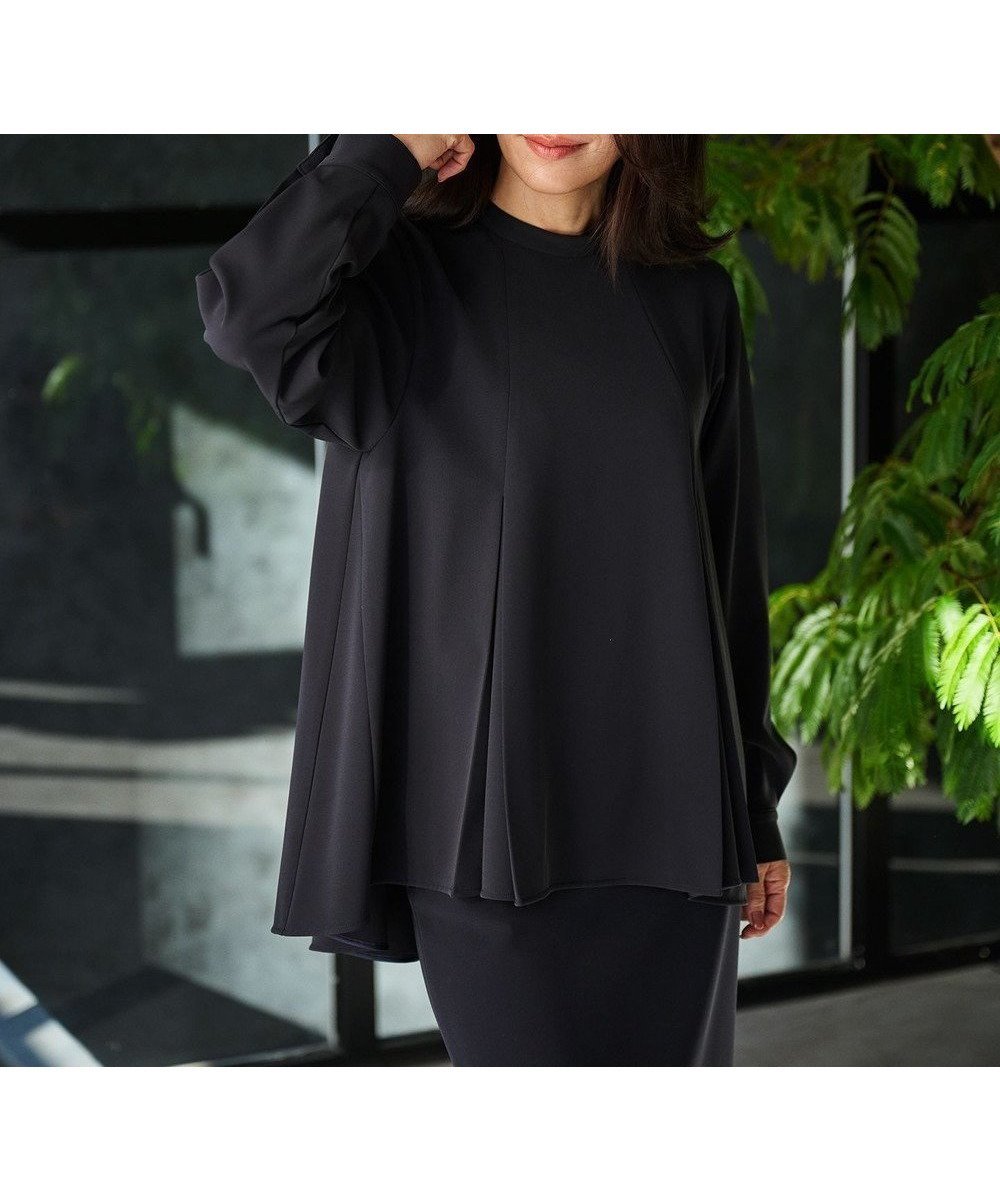 【ハッシュニュアンス/#Newans】の〈亀恭子さんコラボ〉パネルタックAラインブラウス インテリア・キッズ・メンズ・レディースファッション・服の通販 founy(ファニー) ファッション Fashion レディースファッション Fashion for Women トップス・カットソー Cut & Sew Tops シャツ・ブラウス・オフィスカジュアル Elegant Blouses & Button-Ups インナー Innerwear コラボ Collaboration, Collab シンプル Simple, Minimal ジャケット Jacket, Outerwear ストレッチ Stretch, Stretchy Fabric ハイネック High Neck, Mock Neck エレガント 上品 Elegant 夏 Summer 春 Spring S/S・春夏 SS, Spring/Summer, Warm Season ネイビー|ID: prp329100004679036 ipo3291000000033801833