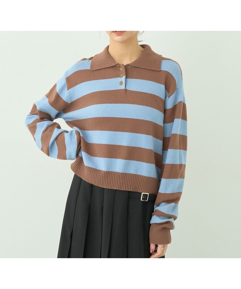 【アースミュージックアンドエコロジー/earth music&ecology】のラガーニット 人気、トレンドファッション・服の通販 founy(ファニー) ファッション Fashion レディースファッション Fashion for Women トップス・カットソー Cut & Sew Tops ニット Knit Tops & Sweaters おすすめ Recommended / Our Picks シンプル Simple, Minimal セーター Sweater, Knitwear デニム Denim, Jeans Material バランス Balance, Style Balance ボトム Bottoms, Lower Wear ボーダー Border, Stripe ポケット Pocket, Pocket Detail 夏 Summer 春 Spring S/S・春夏 SS, Spring/Summer, Warm Season other-1|ID: prp329100004679053 ipo3291000000033801903