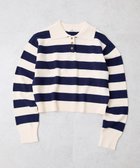 【アースミュージックアンドエコロジー/earth music&ecology】のラガーニット 人気、トレンドファッション・服の通販 founy(ファニー) ファッション Fashion レディースファッション Fashion for Women トップス・カットソー Cut & Sew Tops ニット Knit Tops & Sweaters おすすめ Recommended / Our Picks シンプル Simple, Minimal セーター Sweater, Knitwear デニム Denim, Jeans Material バランス Balance, Style Balance ボトム Bottoms, Lower Wear ボーダー Border, Stripe ポケット Pocket, Pocket Detail 夏 Summer 春 Spring S/S・春夏 SS, Spring/Summer, Warm Season thumbnail Border Navy|ID: prp329100004679053 ipo3291000000033801910