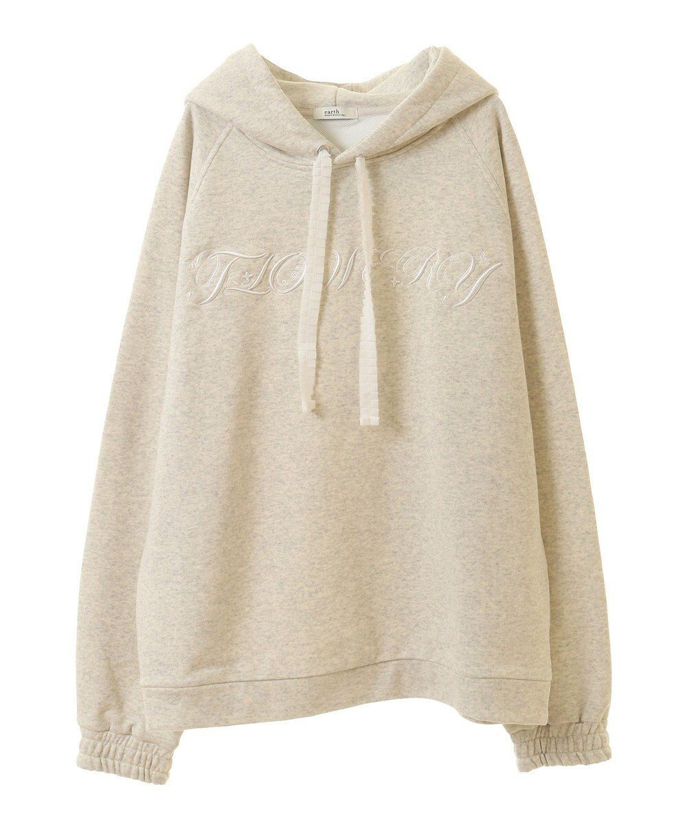 【アースミュージックアンドエコロジー/earth music&ecology】のFloweryパーカー インテリア・キッズ・メンズ・レディースファッション・服の通販 founy(ファニー) 　ファッション　Fashion　レディースファッション　Fashion for Women　トップス・カットソー　Cut & Sew Tops　レディースパーカー・カジュアルフーディー　Casual Hoodies & Sweatshirts　おすすめ　Recommended / Our Picks　パーカー　Hoodie, Parka　フェミニン　Feminine, Girly　フリル　Frill, Ruffle　フロント　Front, Front Design　ポケット　Pocket, Pocket Detail　夏　Summer　春　Spring　S/S・春夏　SS, Spring/Summer, Warm Season　Oatmeal|ID: prp329100004679061 ipo3291000000033801952