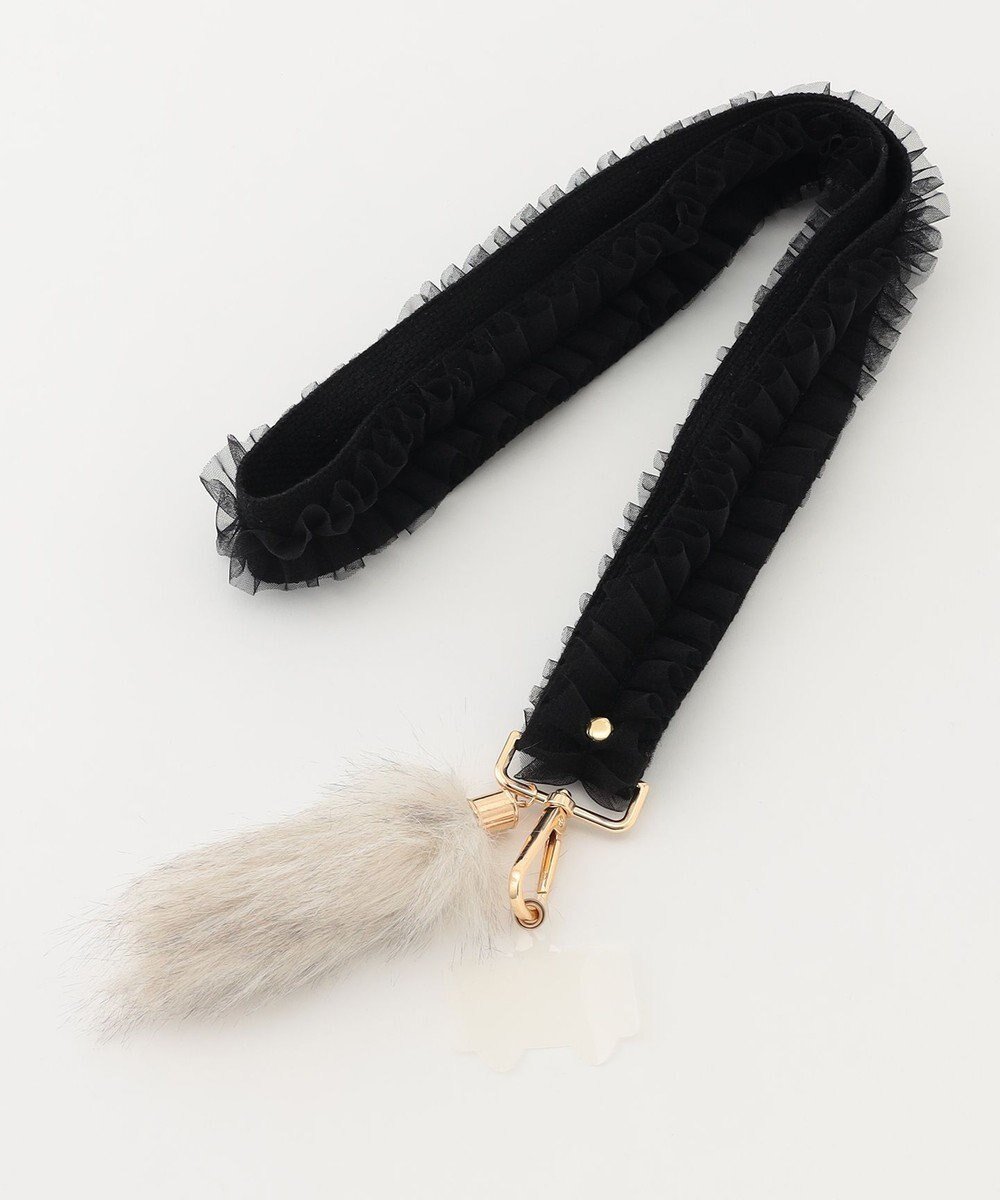 【エニィ スィス/any SiS】の【貴島明日香さんコラボ】キャットスマートフォン ショルダー(チュール) インテリア・キッズ・メンズ・レディースファッション・服の通販 founy(ファニー) 　ファッション　Fashion　レディースファッション　Fashion for Women　ミニ財布・二つ折り財布　Wallets & Card Cases　アクセサリー　Fashion Accessories　コラボ　Collaboration, Collab　ショルダー　Shoulder, Shoulder Strap　チュール　Tulip, Tulip Motif　トレンド　Trend, Trending Now　フェイクファー　Faux Fur, Imitation Fur　フリル　Frill, Ruffle　ポケット　Pocket, Pocket Detail　ポーチ　Pouch, Small Case　モチーフ　Motif, Design Theme　新作・新入荷　New Arrivals / New In　猫　Cat, Kitty　財布　Wallet, Purse　ブラック×グレー|ID: prp329100004679063 ipo3291000000033801958