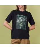 【ジョセフ アブード マウンテン/JOSEPH ABBOUD MOUNTAIN】の【吸水速乾/消臭性】デオドライ天竺 フォトプリント Tシャツ 人気、トレンドファッション・服の通販 founy(ファニー) ファッション Fashion レディースファッション Fashion for Women トップス・カットソー Cut & Sew Tops シャツ・ブラウス・オフィスカジュアル Elegant Blouses & Button-Ups ロングTシャツ・Tシャツ Longline T-Shirts & Tees カットソー・ベーシックTシャツ Cut-and-Sewn Tops / Stretch Tees & Basics カットソー Cut and Sewn Top プリント Print, Printed Pattern 吸水 Absorbent, Quick-Dry 夏 Summer 春 Spring S/S・春夏 SS, Spring/Summer, Warm Season thumbnail ブラック系6|ID: prp329100004679072 ipo3291000000033802007