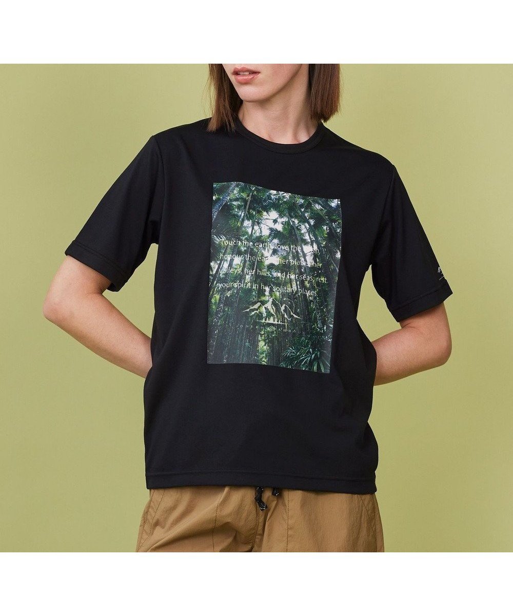 【ジョセフ アブード マウンテン/JOSEPH ABBOUD MOUNTAIN】の【吸水速乾/消臭性】デオドライ天竺 フォトプリント Tシャツ インテリア・キッズ・メンズ・レディースファッション・服の通販 founy(ファニー) 　ファッション　Fashion　レディースファッション　Fashion for Women　トップス・カットソー　Cut & Sew Tops　シャツ・ブラウス・オフィスカジュアル　Elegant Blouses & Button-Ups　ロングTシャツ・Tシャツ　Longline T-Shirts & Tees　カットソー・ベーシックTシャツ　Cut-and-Sewn Tops / Stretch Tees & Basics　カットソー　Cut and Sewn Top　プリント　Print, Printed Pattern　吸水　Absorbent, Quick-Dry　夏　Summer　春　Spring　S/S・春夏　SS, Spring/Summer, Warm Season　ブラック系6|ID: prp329100004679072 ipo3291000000033802007