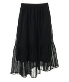 【アースミュージックアンドエコロジー/earth music&ecology】のエンブロイダリーチュールティアードスカート Black|ID: prp329100004679075 ipo3291000000033802023