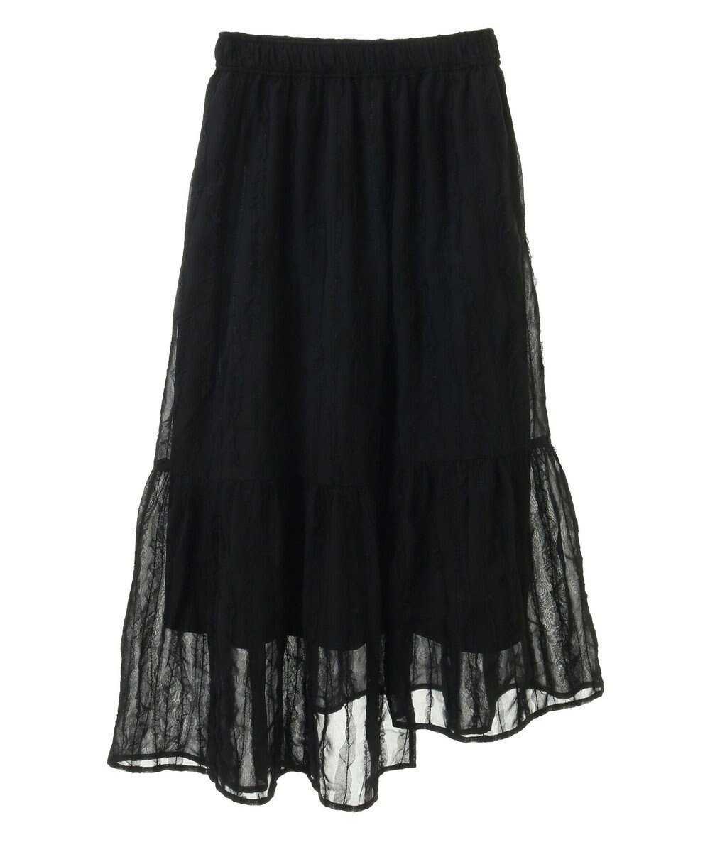 【アースミュージックアンドエコロジー/earth music&ecology】のエンブロイダリーチュールティアードスカート インテリア・キッズ・メンズ・レディースファッション・服の通販 founy(ファニー) 　ファッション　Fashion　レディースファッション　Fashion for Women　スカート　Skirts　ティアードスカート　Tiered Skirts　シアー　Sheer, See-Through　ティアード　Tiered, Tiered Style　フィット　Fit, Slim Fit　ポケット　Pocket, Pocket Detail　ロング　Long, Long-Length　夏　Summer　春　Spring　S/S・春夏　SS, Spring/Summer, Warm Season　Black|ID: prp329100004679075 ipo3291000000033802023