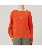 【自由区/JIYU-KU】の【WEB限定カラーあり・洗える】リネンミドルゲージボートネック ニット [新色]オレンジ|ID: prp329100004679097 ipo3291000000034308541