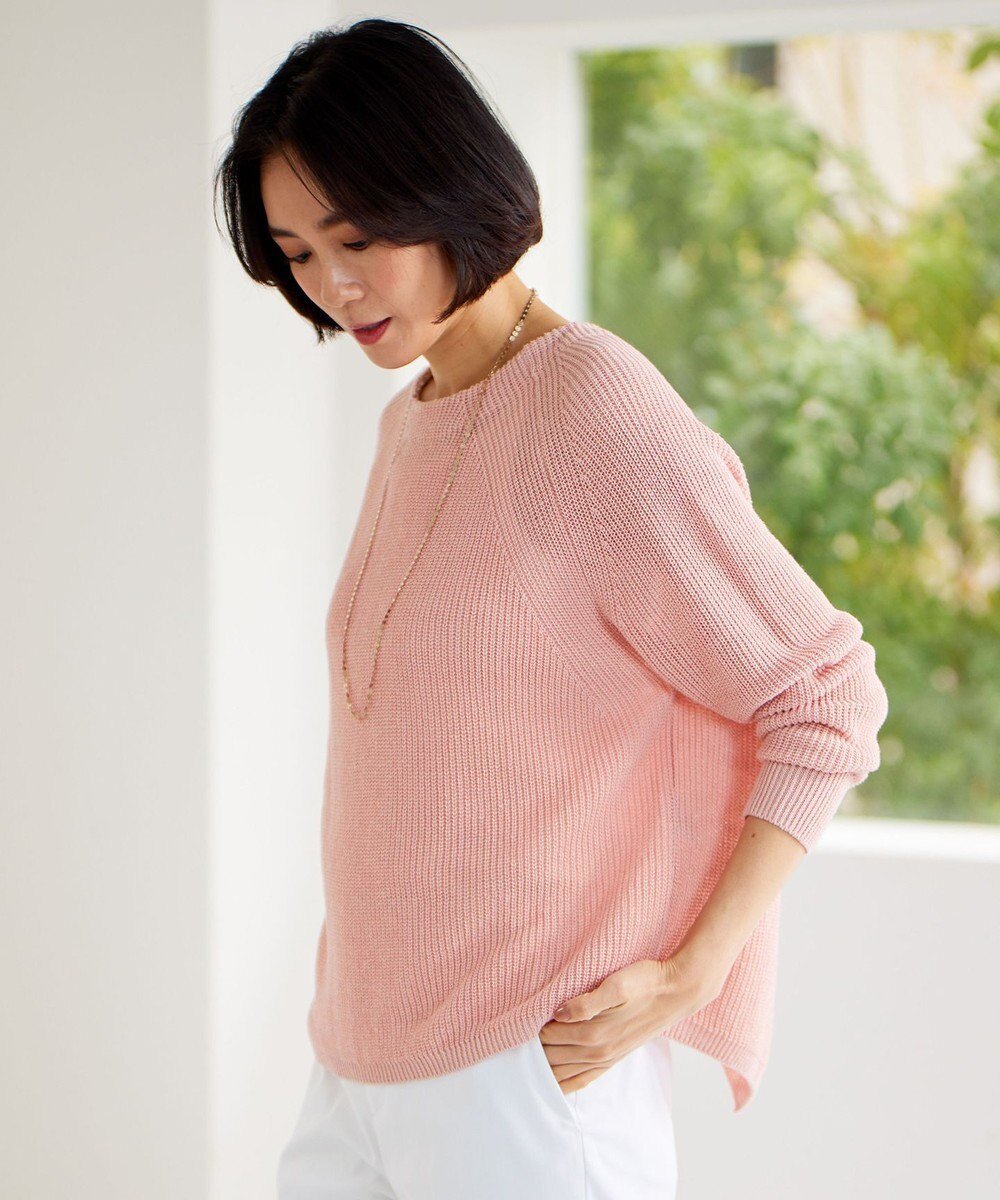 【自由区/JIYU-KU】の【WEB限定カラーあり・洗える】リネンミドルゲージボートネック ニット インテリア・キッズ・メンズ・レディースファッション・服の通販 founy(ファニー) ファッション Fashion レディースファッション Fashion for Women トップス・カットソー Cut & Sew Tops ニット Knit Tops & Sweaters シンプル Simple, Minimal スリット Slit, Slit Detail セーター Sweater, Knitwear トレンド Trend, Trending Now フランス France, French フレンチ French, French Style プレート Plate, Dish ボトム Bottoms, Lower Wear リネン Linen, Linen Fabric リラックス Relax, Relaxed Fit 冬 Winter / This Winter 夏 Summer 春 Spring S/S・春夏 SS, Spring/Summer, Warm Season 洗える Machine Washable ライトピンク|ID: prp329100004679097 ipo3291000000034308546