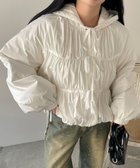 【ウィゴー/WEGO】のリボンフードブルゾン ホワイト|ID: prp329100004679136 ipo3291000000033802343