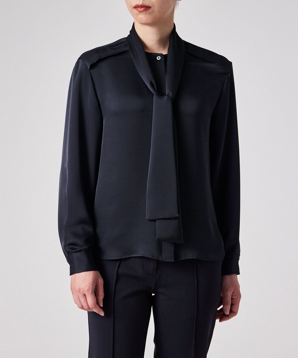 【ポール スミス/Paul Smith】のサテンボウタイ ブラウス インテリア・キッズ・メンズ・レディースファッション・服の通販 founy(ファニー) 　ファッション　Fashion　レディースファッション　Fashion for Women　トップス・カットソー　Cut & Sew Tops　シャツ・ブラウス・オフィスカジュアル　Elegant Blouses & Button-Ups　おすすめ　Recommended / Our Picks　エレガント 上品　Elegant　サテン　Satin, Glossy Fabric　ジャケット　Jacket, Outerwear　マニッシュ　Mannish, Boyish　夏　Summer　S/S・春夏　SS, Spring/Summer, Warm Season　A/W・秋冬　Autumn/Winter　ネイビー|ID: prp329100004679165 ipo3291000000033802475