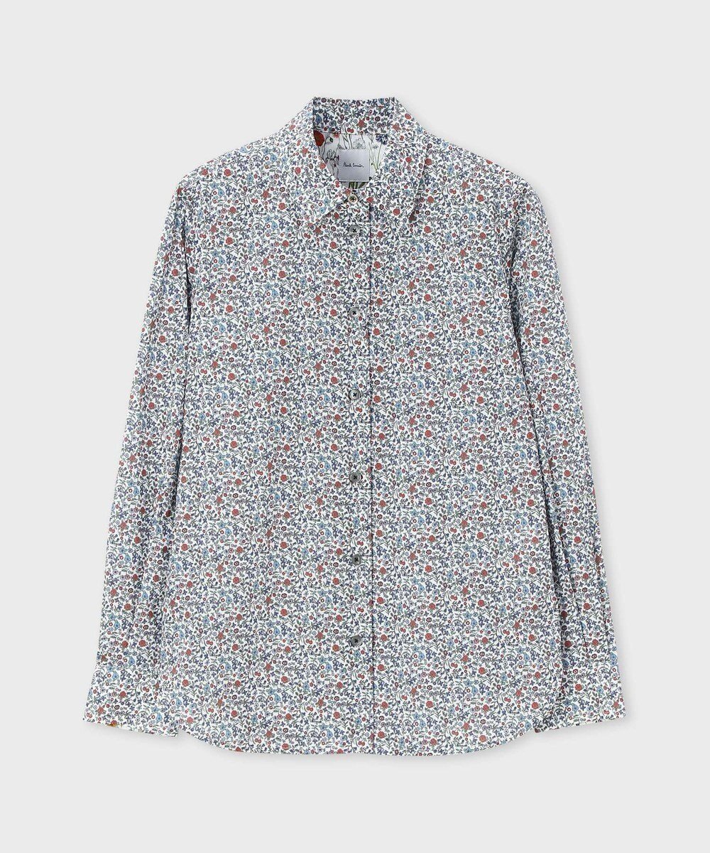 【ポール スミス/Paul Smith】のリバティプリント 長袖シャツ インテリア・キッズ・メンズ・レディースファッション・服の通販 founy(ファニー) 　ファッション　Fashion　レディースファッション　Fashion for Women　トップス・カットソー　Cut & Sew Tops　シャツ・ブラウス・オフィスカジュアル　Elegant Blouses & Button-Ups　おすすめ　Recommended / Our Picks　カラフル　Colorful Design　デニム　Denim, Jeans Material　プリント　Print, Printed Pattern　ベーシック　Basic, Essential　夏　Summer　旅行　Travel　S/S・春夏　SS, Spring/Summer, Warm Season　A/W・秋冬　Autumn/Winter　長袖　Long Sleeve, Full Sleeve　オフホワイト|ID: prp329100004679167 ipo3291000000033802483
