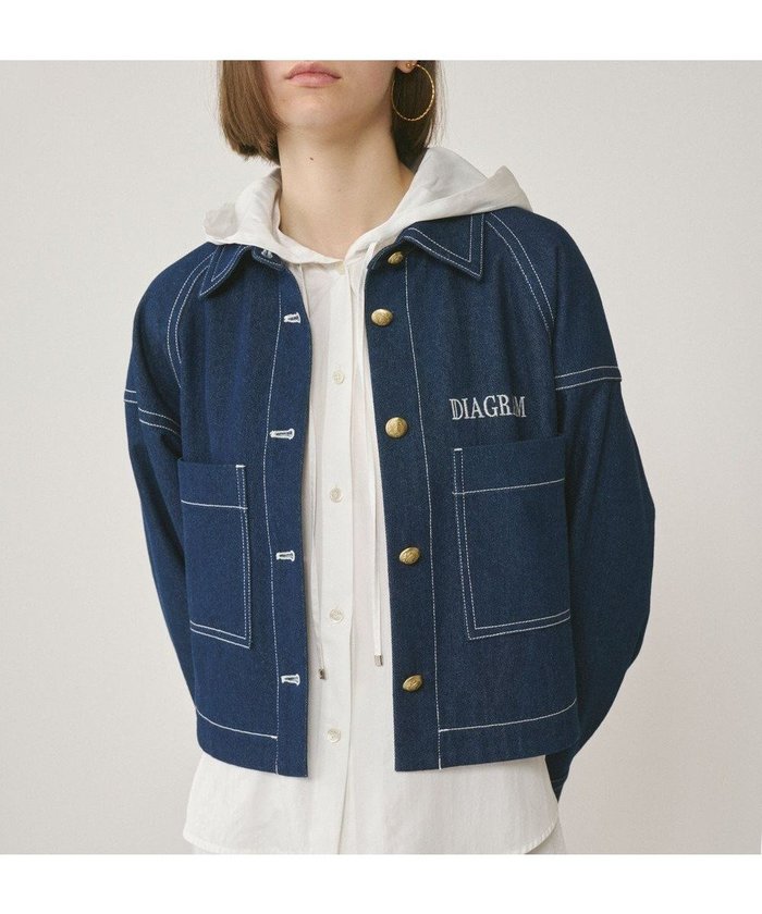 【グレース コンチネンタル/GRACE CONTINENTAL】のラグランショートシャツジャケット インテリア・キッズ・メンズ・レディースファッション・服の通販 founy(ファニー) https://founy.com/ ファッション Fashion レディースファッション Fashion for Women アウター Coat / Outerwear Collection レディースジャケット・軽アウター Jackets デニムジャケット / カジュアルアウター Denim Jackets おすすめ Recommended / Our Picks インディゴ Indigo Denim ショート Short, Short Length ジャケット Jacket, Outerwear セットアップ Set-Up, Coordinated Outfit ツイル Twist, Twisted Detail デニム Denim, Jeans Material バランス Balance, Style Balance ワイド Wide, Wide Fit ワンポイント One Point, Statement Accent 今季 This Season, Current Season 夏 Summer 春 Spring S/S・春夏 SS, Spring/Summer, Warm Season |ID: prp329100004679185 ipo3291000000033802550