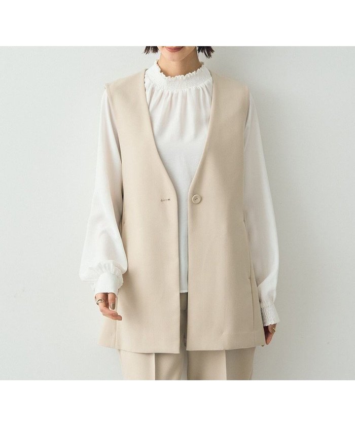 【イェッカ ヴェッカ/YECCA VECCA】のノーカラージレ インテリア・キッズ・メンズ・レディースファッション・服の通販 founy(ファニー) https://founy.com/ ファッション Fashion レディースファッション Fashion for Women アウター Coat / Outerwear Collection トップス・カットソー Cut & Sew Tops ベスト&ジレ / 重ね着スタイル Vests & Gilets おすすめ Recommended / Our Picks エレガント 上品 Elegant ジャケット Jacket, Outerwear セットアップ Set-Up, Coordinated Outfit バランス Balance, Style Balance フォーマル Formal, Dressy ベスト Vest, Waistcoat ポケット Pocket, Pocket Detail 夏 Summer S/S・春夏 SS, Spring/Summer, Warm Season A/W・秋冬 Autumn/Winter |ID: prp329100004679226 ipo3291000000033802713