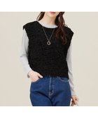 【エニィ スィス/any SiS】の【前後着用可】リボンヤーン ベスト ブラック|ID: prp329100004679242 ipo3291000000034296198