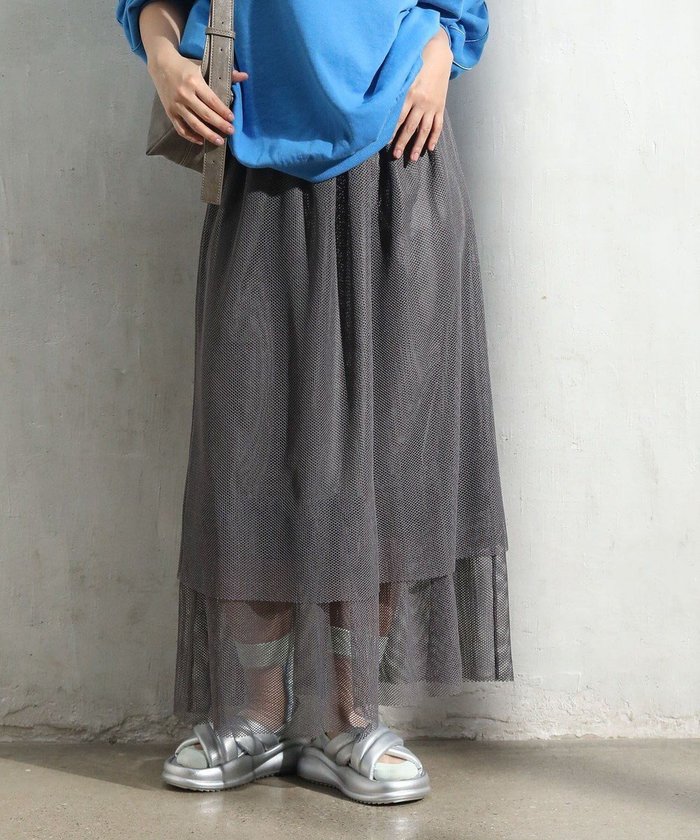 【グリーンパークス/Green Parks】のメッシュティアードスカート インテリア・キッズ・メンズ・レディースファッション・服の通販 founy(ファニー) https://founy.com/ ファッション Fashion レディースファッション Fashion for Women スカート Skirts ティアードスカート Tiered Skirts スポーツ Sports, Activewear フェミニン Feminine, Girly ポケット Pocket, Pocket Detail メタル Metal, Metal Parts メッシュ Mesh, Net Fabric 夏 Summer 春 Spring S/S・春夏 SS, Spring/Summer, Warm Season |ID: prp329100004679262 ipo3291000000033802858