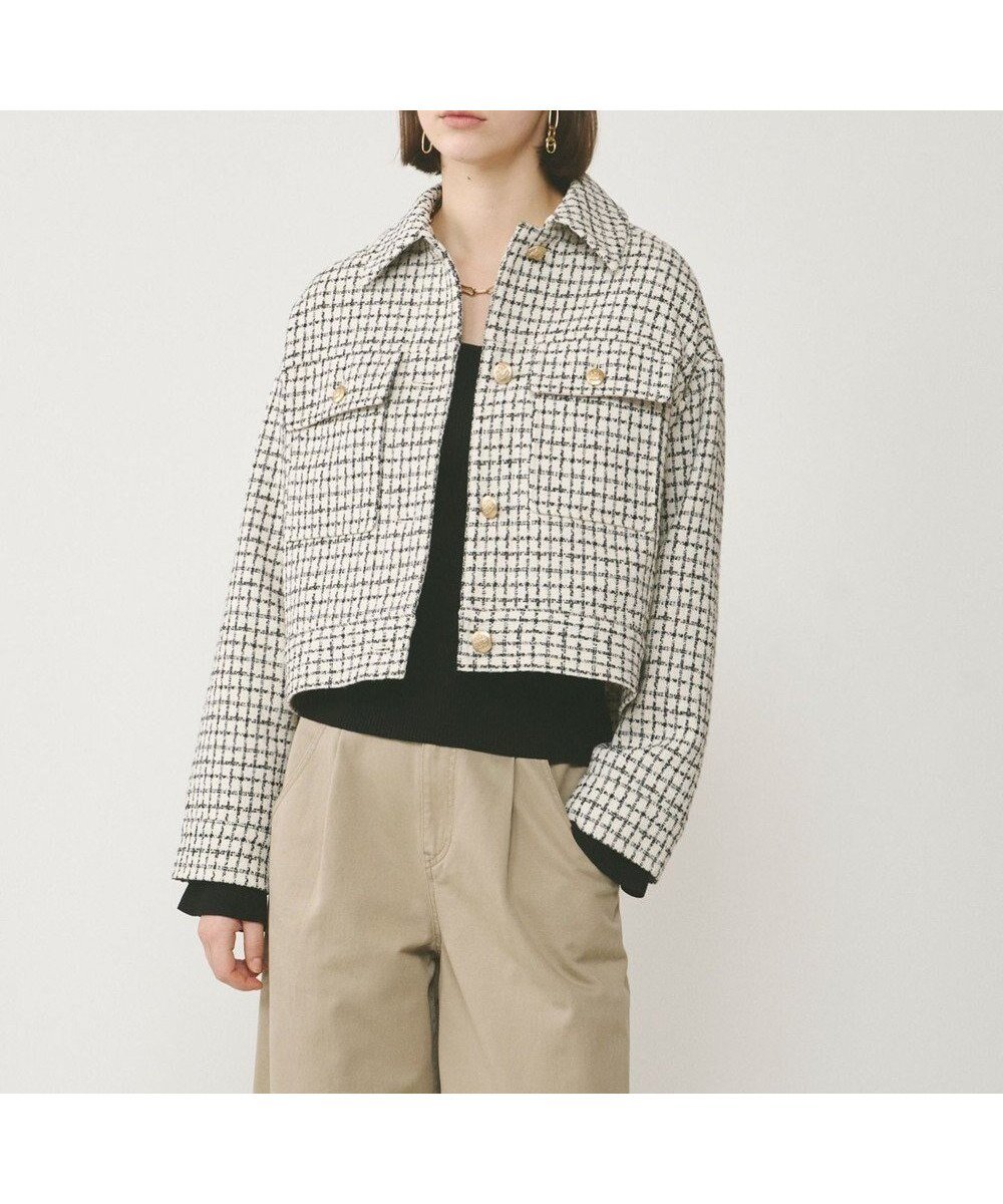 【グレース コンチネンタル/GRACE CONTINENTAL】のチェックツイードブルゾン 人気、トレンドファッション・服の通販 founy(ファニー) 　ファッション　Fashion　レディースファッション　Fashion for Women　アウター　Coat / Outerwear Collection　レディースジャケット・軽アウター　Jackets　ブルゾンジャケット・スポーティアウター　Blouson Jackets　おすすめ　Recommended / Our Picks　ジャケット　Jacket, Outerwear　セットアップ　Set-Up, Coordinated Outfit　チェック　Check, Plaid, Tartan　ツイード　Twill, Twill Weave　ハーフ　Half, Half-Length　ブルゾン　Blouson, Bomber Jacket　夏　Summer　春　Spring　S/S・春夏　SS, Spring/Summer, Warm Season　 other-1|ID: prp329100004679285 ipo3291000000033802948